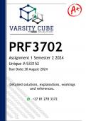 PRF3702 Assignment 1 (DETAILED ANSWERS) Semester 2 2024 - DISTINCTION GUARANTEED