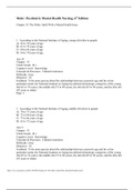 Chapter 35: The Older Adult With a Mental Health Issue Mohr: Psychiatric Mental Health Nursing, 6th Edition,100% CORRECT