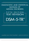 Complete Diagnostic and Statistical Solution Manual of Mental Disorders, Text Revision Dsm-5-tr 5th Edition