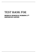 TEST BANK FOR MEDICAL SURGICAL NURSING 7TH EDITION BY LINTON