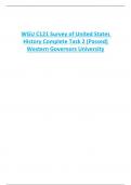 WGU C121 Survey of United States  History Complete Task 2 (Passed)  Western Governors University