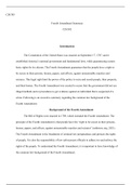 Team Paper Week 2.doc    CJS/305  Fourth Amendment Summary  CJS/305  Introduction  The Constitution of the United States was enacted on September 17, 1787, and it established Americas national government and fundamental laws, while guaranteeing certain ba