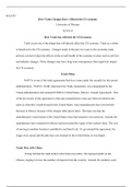 Week Six Paper.docx    ECO/535  How Trade Changes Have Affected the US economy  University of Phoenix ECO/535  How Trade has Affected the US Economy  Trade is just one of the things that will directly affect the US economy. Trade as a whole is beneficial 