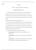 Week 6 Final Pick.docx  MHA/543                                                                           First Week  MHA/543: Tackling the Talent War in the Health Sector  Comforts of Home Nursing Care  Our organization, Comforts of Home Nursing Care, is