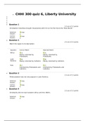 CHHI 300 Quiz 6  Answer-(4 Versions),  CHHI 300 Survey of the History of Christianity.