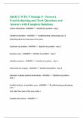 SBOLC WIN-T Module 5 - Network Troubleshooting and Tools Questions and Answers with Complete Solutions 