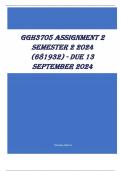 GGH3705 Assignment 2 (COMPLETE ANSWERS) Semester 2 2024 (681932) - DUE 13 September 2024