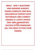 SBOLC - WIN-T QUESTIONS AND ANSWERS ALREADY PASSED COMPLETE AND WELL EXPLAINED BY EXPERTS WITH RATIONALES 100% CORRECT GRADED A+ LATEST UPDATE 2024 100% GUARANTEED SUCCESS AFTER DOWNLOAD (ALL YOU NEED TO PASS YOUR EXAMS)