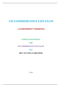 ATI COMPREHENSIVE EXIT EXAM PACKAGE