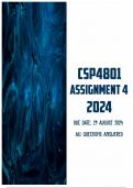 CSP4801 Assignment 4 2024 | Due 29 August 2024