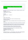 ALEKS Basic Math Placement Test Review 2024 Questions and Answers