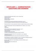 OPOTA UNIT ONE QUESTIONS AND ANSWERS