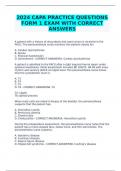 2024 CAPA PRACTICE QUESTIONS FORM 1 EXAM WITH CORRECT ANSWERS