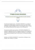 TFM08 EXAM 2024/2025 EXAM WITH GUARANTEED ACCURATE ANSWERS |VERIFIED