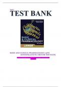 Test Bank for Basic and Clinical Pharmacology 15th Edition Katzung Trevor 2024/2025