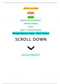 Official June 2024 AQA A-LEVEL DESIGN AND TECHNOLOGY: PRODUCT DESIGN 7552/1 Paper 1 Technical Principles Merged Question Paper + Mark Scheme