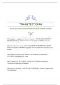 TFM-08 TEST EXAM WITH GUARANTEED ACCURATE ANSWERS |VERIFIED