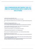 (24) COMPARISON BETWEEN THE ICC AND ICJ QUESTIONS WITH COMPLETE SOLUTIONS