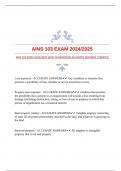 AINS 103 EXAM 2024/2025 WITH GUARANTEED ACCURATE ANSWERS |VERIFIED