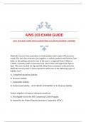 AINS 103 EXAM GUIDE WITH GUARANTEED ACCURATE ANSWERS |VERIFIED