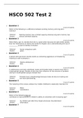 HSCO 502 TEST 2-(3 Versions), HSCO 502 Human Growth and Development