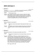 INFO 320 Quiz 5 (Version 2), INFO 320 HEALTHCARE INFORMATICS