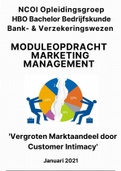 NCOI Geslaagde moduleopdracht Marketing Management - Vergroten Marktaandeel door Customer Intimacy (cijfer 8 + feedback)