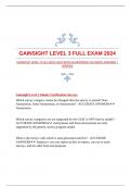 GAINSIGHT LEVEL 3 FULL EXAM 2024 WITH GUARANTEED ACCURATE ANSWERS |VERIFIED