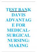 TEST BANK Davis Advantage for Medical-Surgical Nursing: Making Connections to Practice (3RD Edition) by Janice J. Hoffman Hoffman| A+ FULL GUIDE Chapters 1-71 STUVIA PDF 1