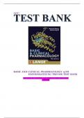 Test Bank for Basic and Clinical Pharmacology 15th Edition Katzung Trevor 2024/2025 Update  Complete Study Guide.