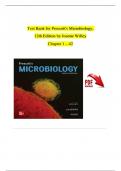 Test Bank for Prescott's Microbiology 12th Edition by Joanne Willey, All Chapters 1 - 42 Complete, Verified Latest Edition 