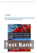 Test Bank For Old's Maternal-Newborn Nursing and Women's Health, 11e (Davidson/London/Ladewig Complete Solution  A GRADE