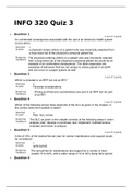 INFO 320 Quiz 3 (Version 1), INFO 320 HEALTHCARE INFORMATICS