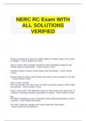 NERC RC Exam WITH ALL SOLUTIONS VERIFIED