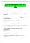 C165 Integrated Physical Science WGU Physics Assessment Questions & Answers| Passed