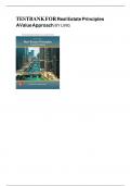 Test Bank for Real Estate Principles: A Value Approach, 7th Edition by Ling