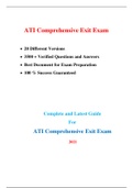 ATI RN COMPREHENSIVE EXIT EXAM (20 REAL AND PRACTICE EXAM) (3500 + VERIFIED Q & A) / RN ATI COMPREHENSIVE EXIT EXAM / ATI RN PROCTORED COMPREHENSIVE EXIT EXAM / RN COMPREHENSIVE EXIT ATI EXAM | LATEST-2021 |