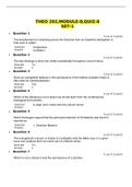 THEO 202 Quiz 8 (3 VERSIONS), THEO 202 THEOLOGY SURVEY II