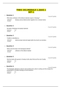 THEO 202 Quiz 1,Quiz 2,Quiz 3,Quiz 4,Quiz 5,Quiz 6,Quiz7,Quiz 8, (Each3 versions), THEO 202 THEOLOGY SURVEY II, Verified Correct Answers