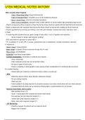 UTSA MEDICAL NOTES ANTOMY