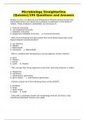 Microbiology Straighterline (Quizzes)/195 Questions and Answers