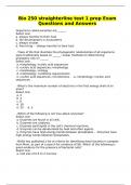 Bio 250 straighterline test 1 prep Exam Questions and Answers