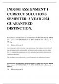 IND2601 ASSIGNMENT 1 CORRECT SOLUTIONS SEMESTER 2 YEAR 2024 GUARANTEED DISTINCTION.