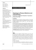 Roadmap to Physical Medicine and Rehabilitation