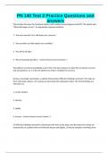 PN 140 Test 2 Practice Questions and answers