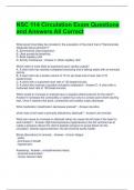 NSC 114 Circulation Exam Questions and Answers All Correct