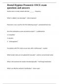 Dental Hygiene Prometric OSCE exam questions and answers 