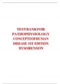 Test Bank - Pathophysiology-Concepts of Human Disease, 1st Edition (Sorenson, 2019), Chapter 1-53 | All Chapters