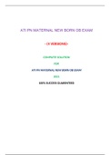 PN MATERNAL ATI NEWBORN OB EXAM (4 VERSIONS) / ATI PN MATERNAL NEWBORN OB EXAM:LATEST 2021,A GRADED DOCUMENT