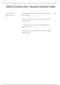 HESI A2 Grammar Quiz - Macomb Community College